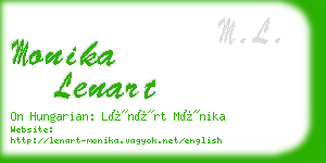 monika lenart business card